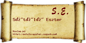 Sétáló Eszter névjegykártya
